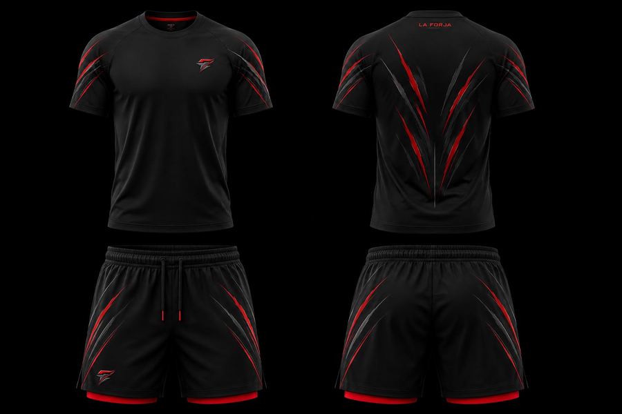 Camiseta y pantalón corto La Forja, corte hombre