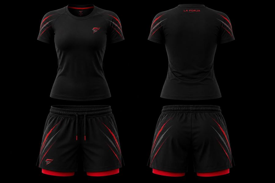 Camiseta y pantalón corto La Forja, corte mujer